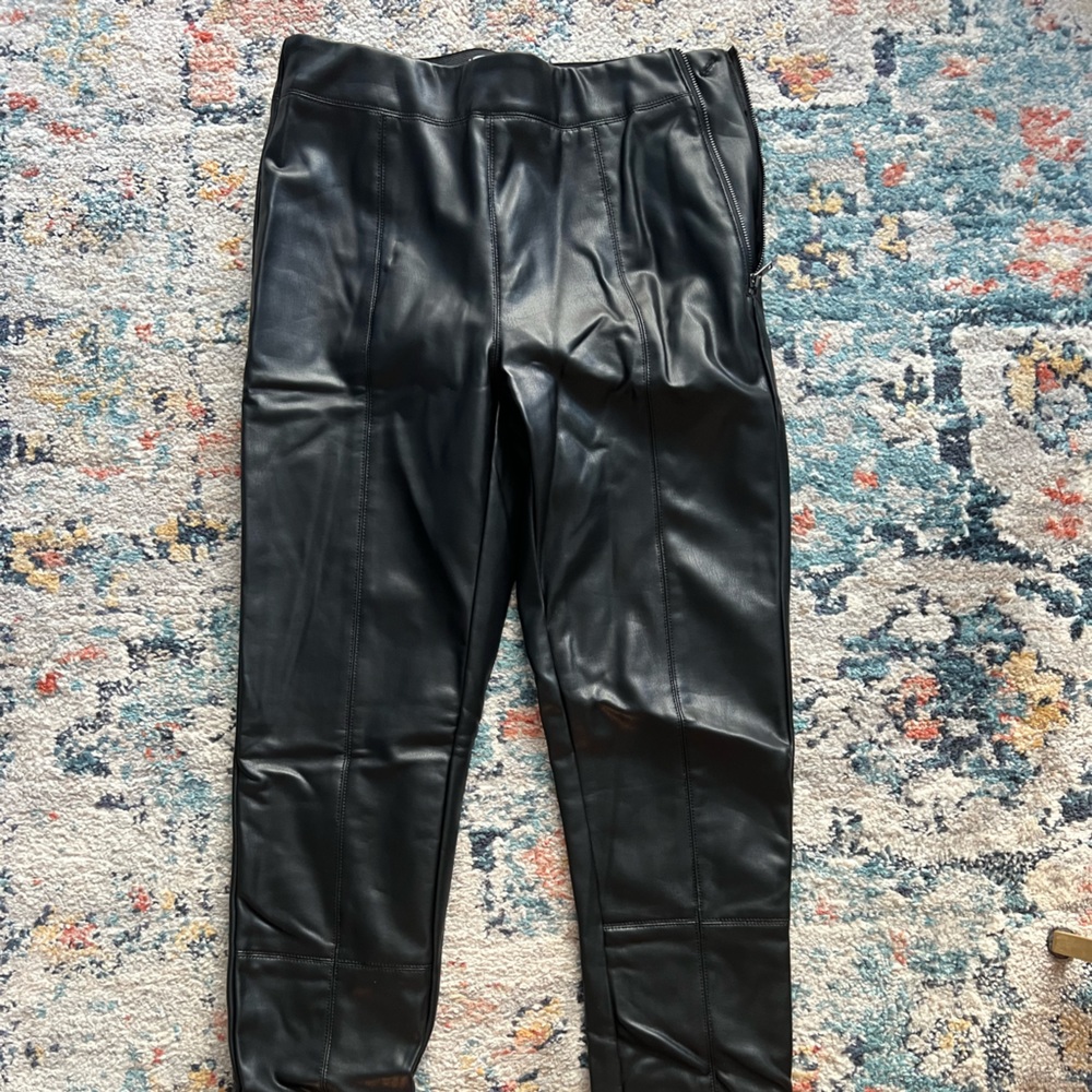 Top shop Black Leather Leggings
